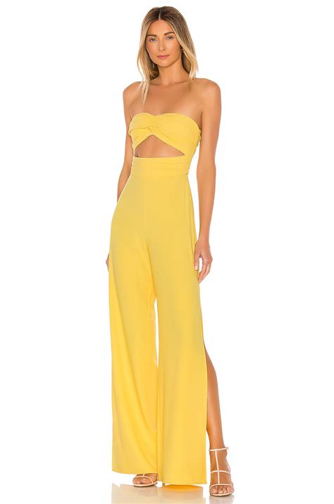 Nbd X Naven Lauren Jumpsuit In Canary Yellow Revolve