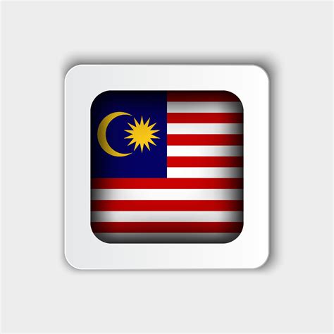 Malaysia Flag Button Flat Design 37801859 Vector Art At Vecteezy