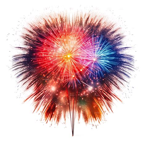 AI generated new fireworks on transparent background PNG image, happy ...