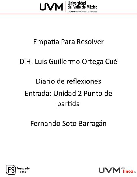 Unidad Punto De Partida Fsb Empatia Para Resolver Empa A Para