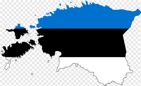 Silhouette Tree Estonia Map Flag Of Estonia Blue White Black