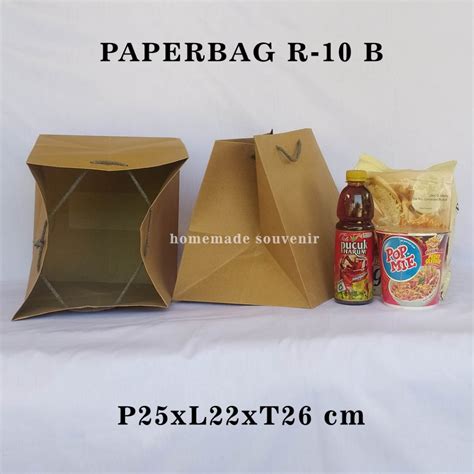 Jual Paperbag R B Cokelat Polos Ukuran X X Cm Isi Pcs Paper