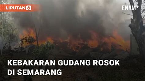 Viral Kebakaran Gudang Rosok Di Rusun Kudu Genuk Semarang