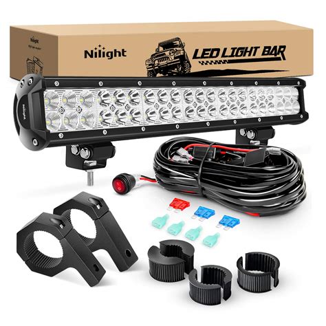 Buy Nilight Inch W Spot Flood Combo Led Light Bars Off Road Light