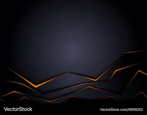 Black background with orange edge Royalty Free Vector Image