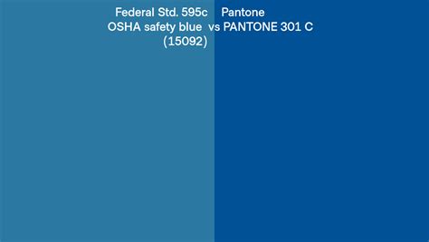 Federal Std C Osha Safety Blue Vs Pantone C Side By