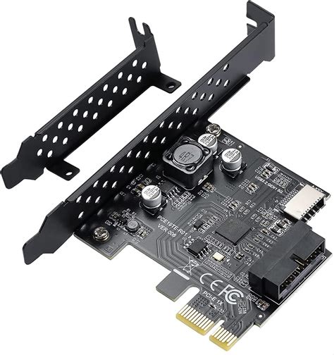 PCI-E 1X auf USB 3.2 A-Key Erweiterungskarte 5 Gbit/s Typ-E interne 20 ...