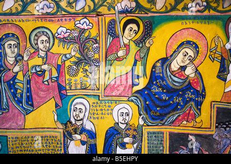 ethiopian church paintings near bahir dar Stock Photo - Alamy