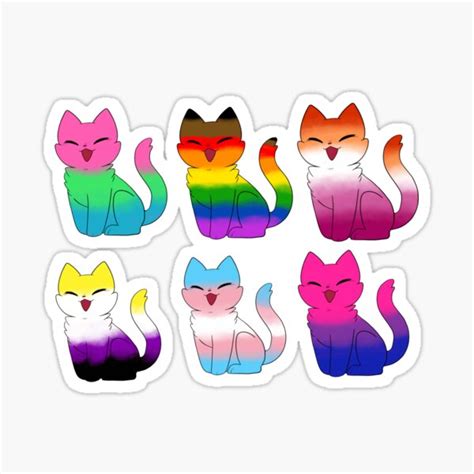 Pride Warrior Cats LGBTQ Gay Lesbian Bisexual Trans Non Binary