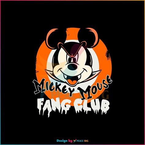 Fang Club Disney Mickey Mouse Halloween Svg Cricut Files Peacesvg