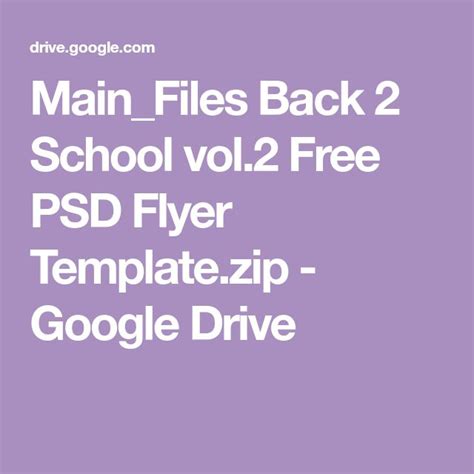 Main Files Back School Vol Free Psd Flyer Template Zip Google