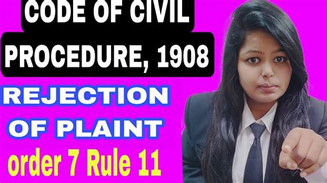 Rejection Of Plaint Order Rule Of Cpc Plaint Code Of Civil