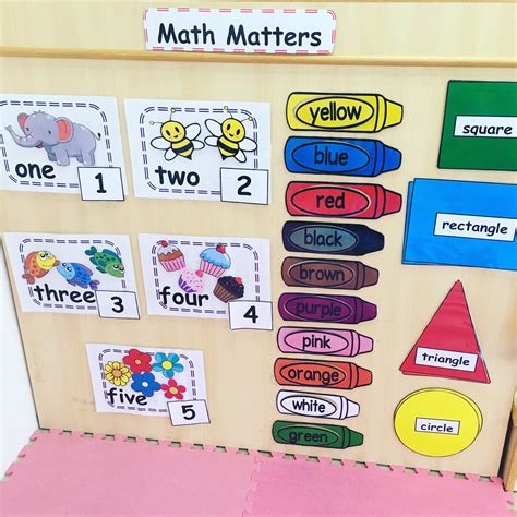 Pre Nursery Wall Math Corner Shapescolournumbers 1 To 5 Message Me