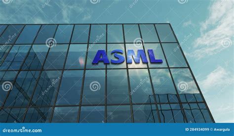 ASML Holding Semiconductor Headquarters Glass Building Concept Stock ...