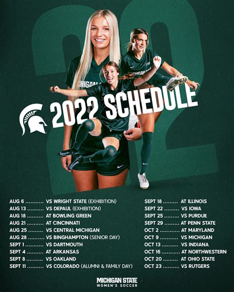 2022/23 Michigan State Schedule Releases on Behance