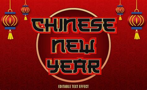 Premium Vector Chinese New Year Text Effect