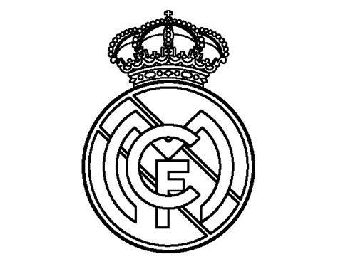 Dibujo De Escudo Del Real Madrid C F Para Colorear Dibujos Net