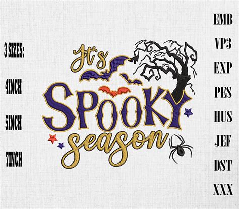 Its Spooky Season Embroidery Happy Halloween Embroidery Design By