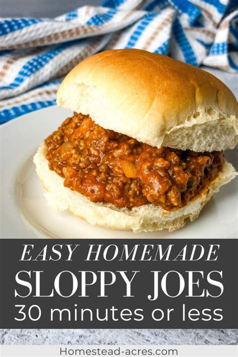 The Best Homemade Sloppy Joes Homestead Acres