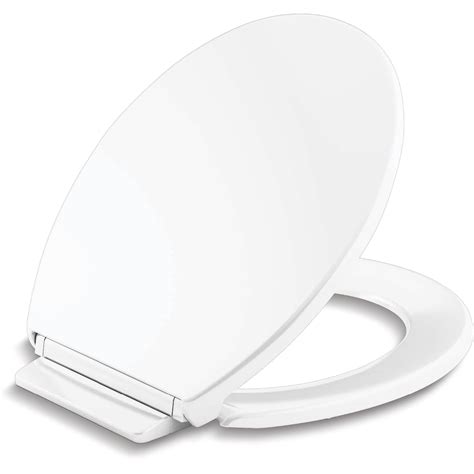 Kohler Highline Quiet Close Round Front Toilet Seat White The Home Depot Canada