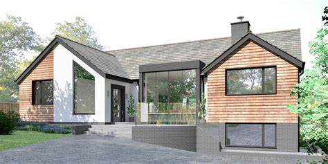 A Bungalow Extension In Staffordshire With White Render Black Zink