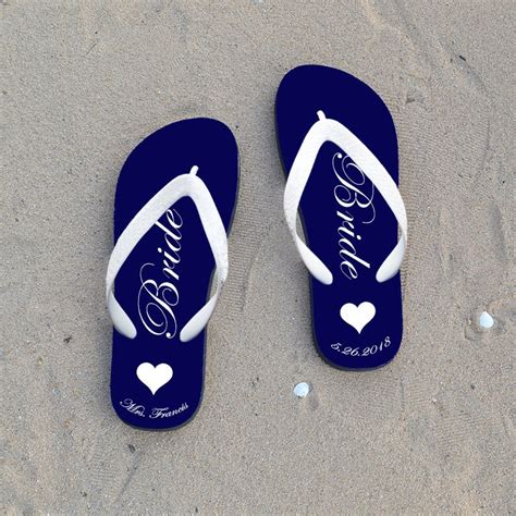 Bride Flip Flopsbride Flip Floppersonalized Flip Flops For Etsy