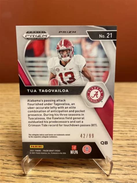 2021 PANINI PRIZM Draft Picks Tua Tagovailoa Bleu Glace Prizm 42 99