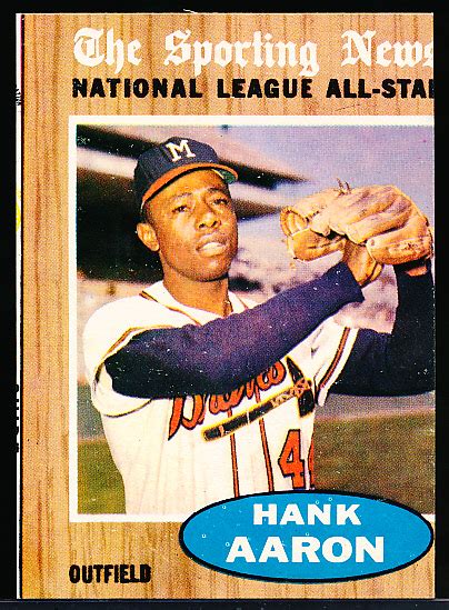 Lot Detail 1962 Topps Bb 394 Hank Aaron All Star