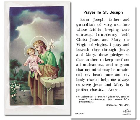 St Joseph The Worker Prayer To St Joseph 01 0632 Tonini Church Supply