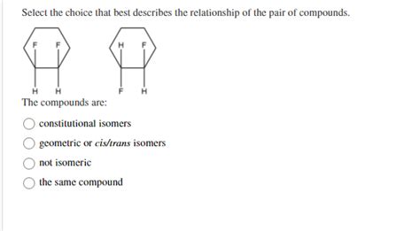 Solved Select The Choice That Best Describes The Chegg