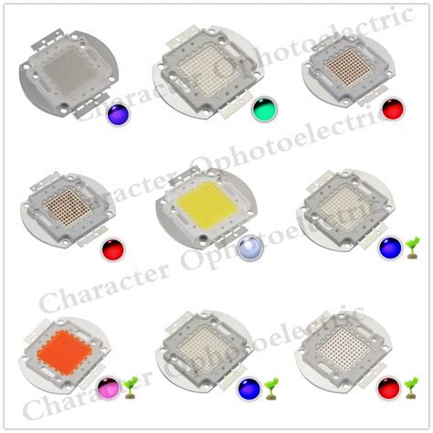 Pcs High Power Led Chip W Natural Cool Warm White Red Blue Green Uv