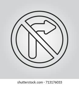 Do Not Turn Left Traffic Sign Stock Vector Royalty Free