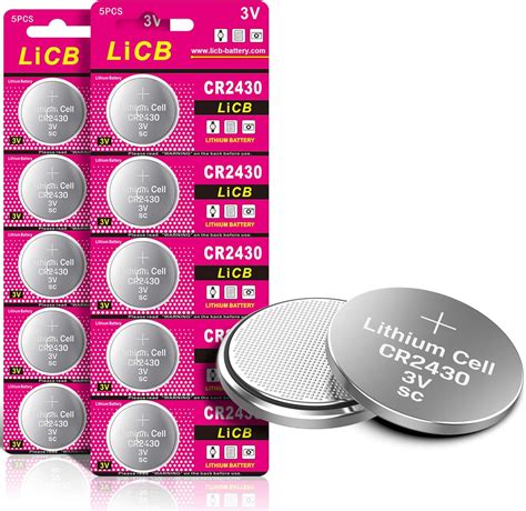 LiCB 10 Stück CR2430 3V Lithium Knopfzellen CR 2430 Batterien Amazon