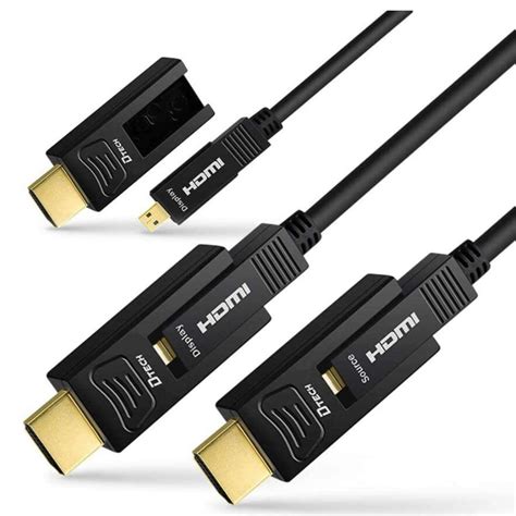 【楽天市場】配管用 着脱式 Hdmi光ケーブル 15m Hdmi タイプa ＋hdmi タイプd 4k 60hz ハイスピード 18gbps