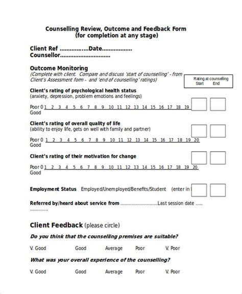 Free 8 Sample Student Feedback Forms In Ms Word