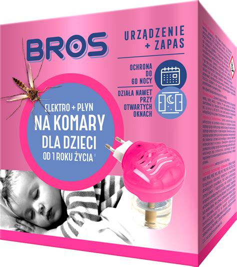 BROS zestaw odstraszający komary elektrofumigator z płynem wkłady