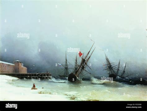 688 Сигнал бури - Айвазовский Stock Photo - Alamy
