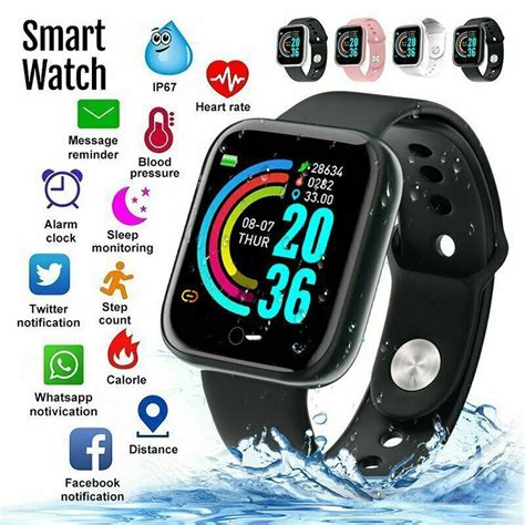 Y68 D20 Relógio Smart Watch Bluetooth USB Monitor Cardíaco