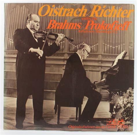 Johannes Brahms Sergei Prokofiev David Oistrakh Sviatoslav Richter