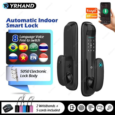 YRHAND Tuya Digital Fechadura Eletrônica para Casa Inteligente