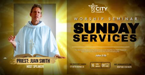 Sunday Services Banner Video Ads Template Postermywall