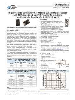 Vishay Foil Resistors - Performance through Precision / vishay-foil ...