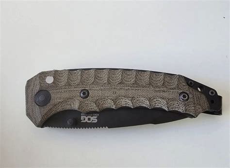 Sog Kiku Assisted Folding Knife Linen Micarta S35vn Ku 3004 Ebay