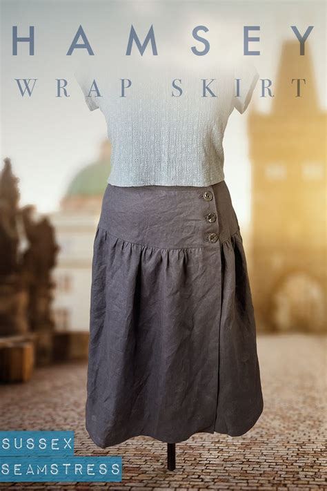 Hamsey Women S Wrap Skirt Sewing Pattern Sizes Calf Length