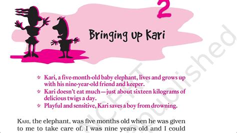 Bringing Up Kari Class 7 English Supplementary NCERT Chapter 2