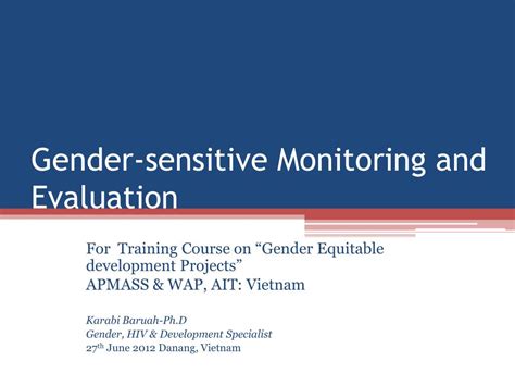 Ppt Gender Sensitive Monitoring And Evaluation Powerpoint Presentation Id6778830