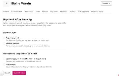 Process a Payment After Leaving – UK Payroll