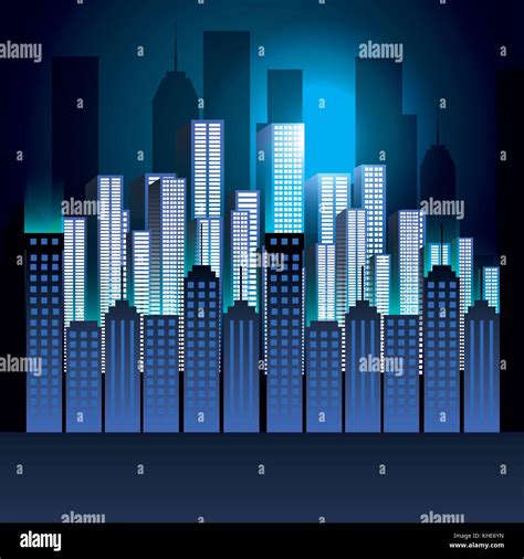 city scene at night Stock Vector Image & Art - Alamy