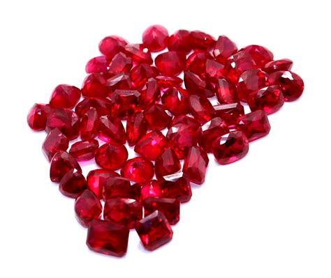 Certified Natural 300 Ct Red Ruby 25 30 Pcs Loose Gemstone Lot Faceted