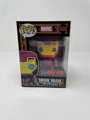 Funko Pop Marvel Black Light Iron Man Target Exclusive New With